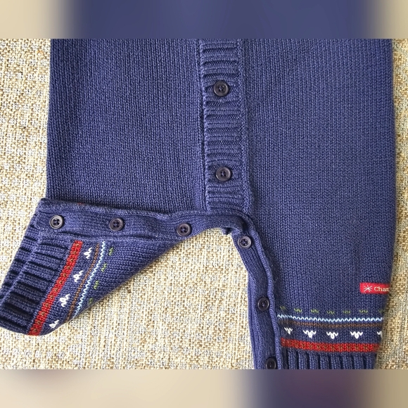 Navy Sweater Baby one-piece | 6 months | Jaquard Design - Picture 8 of 8